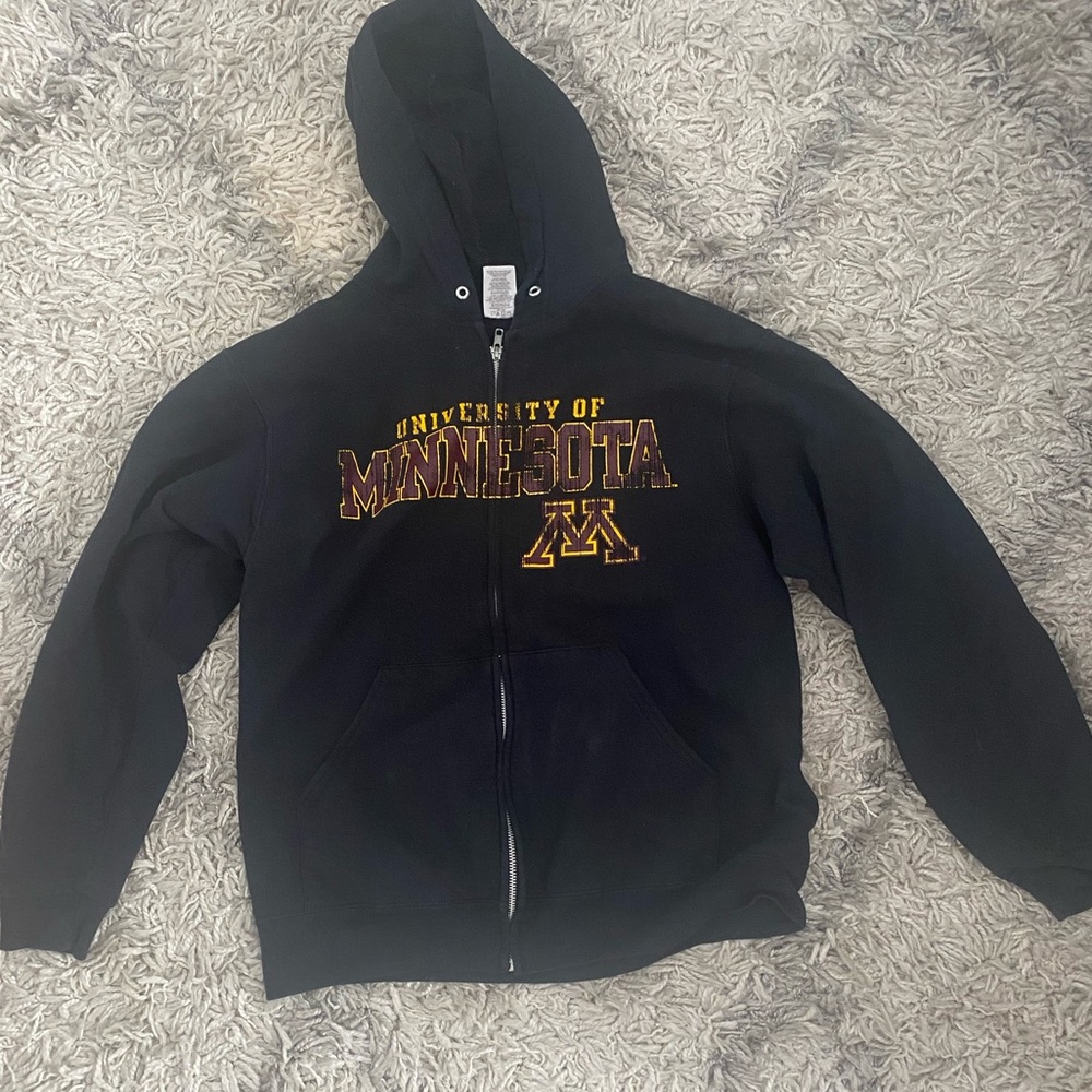 Unisex U OF M full zip! Lightweight but breathable material!